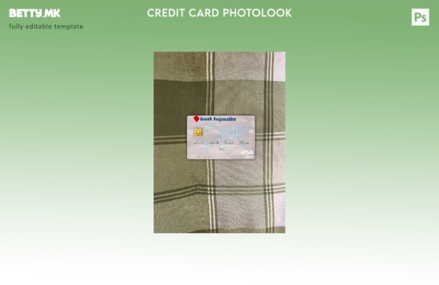 модерен стил Израел банка Хапоалим виза дебитна картичка photolook преден шаблон